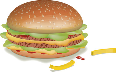 hamburgher patatine fast food