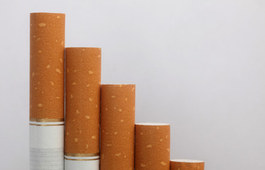 Cigarettes isolated on a white background