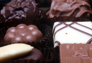 Box with chocolate candies