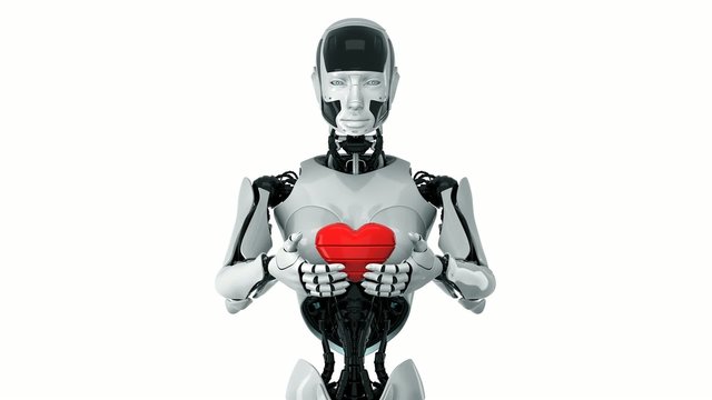 Robotic Valentine that give you red bright heart