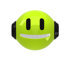 Fototapeta premium Cute cartoon smiley isolated on white