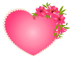 Fototapeta na wymiar Beautiful Lily bouquet with hearts