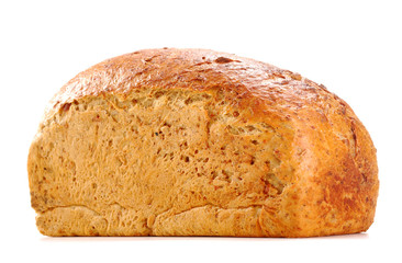 Loaf of bread isolated on white