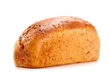 Loaf of bread isolated on white