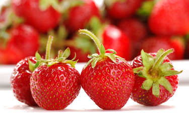 Closeup of fresh strawberries