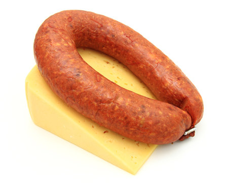 Fresh sausage with cheese