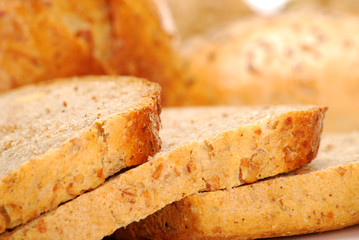 Composition with loaf of bread