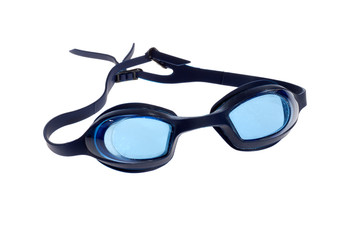 blue swim goggles - Powered by Adobe