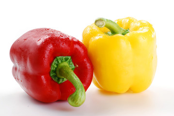 Peppers isolated on white