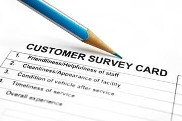Customer survey card