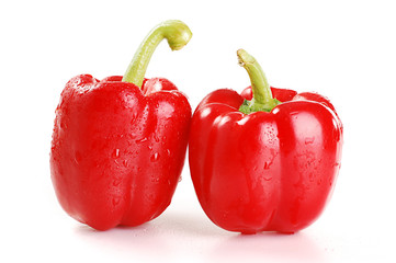 Peppers isolated on white