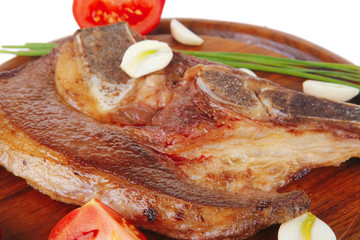 fresh hot roasted lamb meat fillet