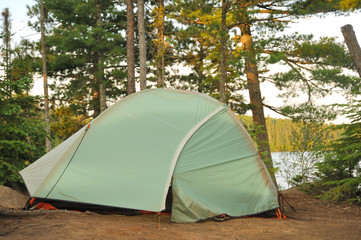 Tent at Campsite in the Wilderness