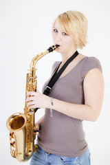 Saxophon spielen