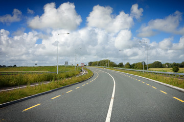 Fototapeta na wymiar motorway with road markings