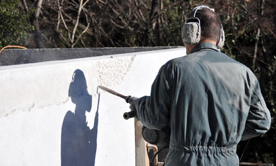 chantier de construction perforateur burineur