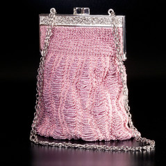 Pink evening bag