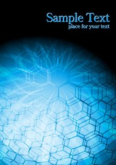 Hi-tech blue backdrop