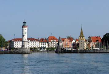 Obraz premium Lindau Harbor, Lake Constance