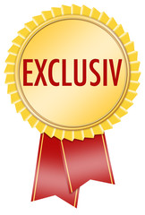 exclusiv exklusive button label logo medallie