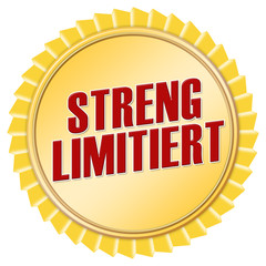 label logo button siegel streng limitiert