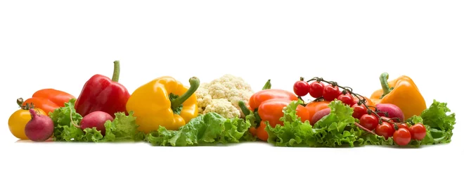 Abwaschbare Fototapete Frisches Gemüse Gemüse Hintergrund