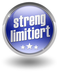 button blau streng limitiert