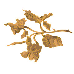 flower design (brown)