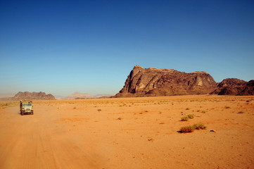 Fototapeta na wymiar Wadi Rum Safari
