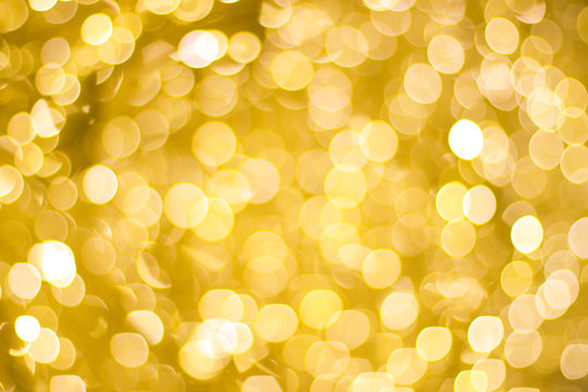 Yellow christmas lights as background