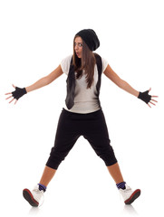 dancer standing on her heels