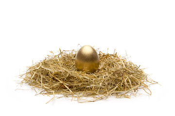 Goldenes Ei im Nest