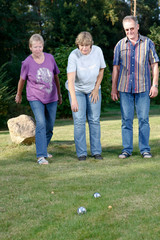 Boule Spiel im Garten