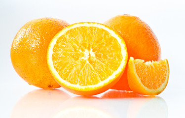 Fresh Orange on a white background