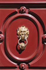 Gargoyle head door knocker