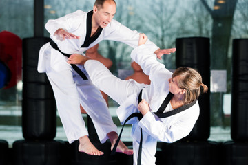 Martial Arts sport training in gym