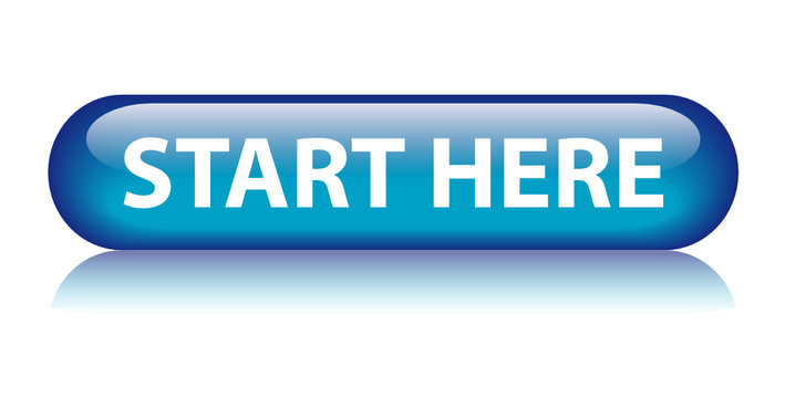 "START HERE" Web Button (internet home homepage website welcome)