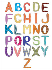 Alphabet. CMYK