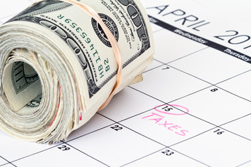 calendar with refund money