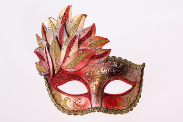 Carnival Venetian mask isolated on white background - 29363494