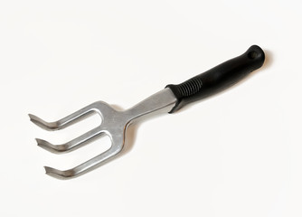 Small Garden Fork on white background