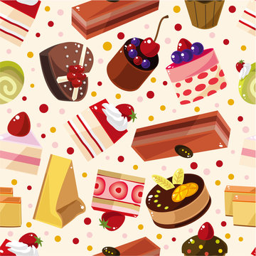 Seamless Cake Pattern