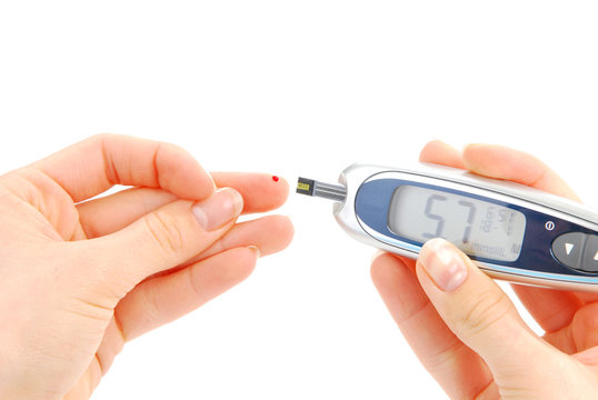 Diabetes Person Doing Glucose Level Blood Test