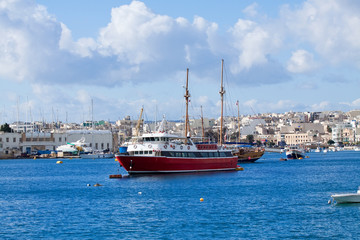 boats  lying at Sliema Creek