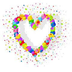 heart from cubes
