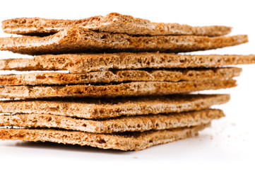 crisp bread isolated on white