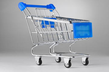 closeup of a shopping cart