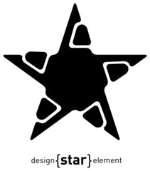 Abstract design element star, illustration