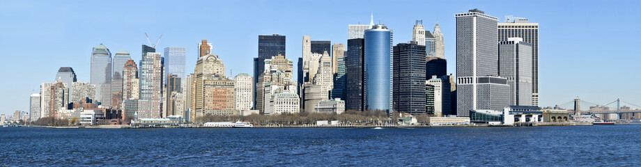 Panorama view of Lower Manhattan skyline (New York City)