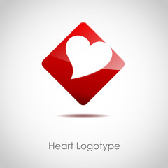 Logo red love hearth # Vector